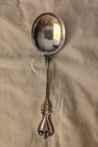 Sterling Silver Large Round Bowl Spoon ~ 'Old Colonial' by Towle