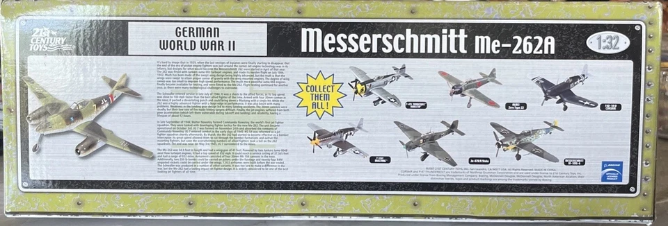 The Ultimate Soldier Messerschmitt Me-262A Plane 1:32 Scale Diecast Mint LE - Image 4 of 4