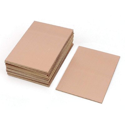 FR-4 Copper Clad PCB Laminate Circuit Board, Single Side, 4 X 2.7 Inch (10Pcs)