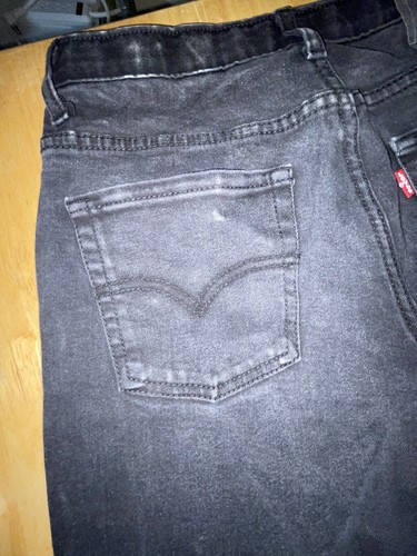 Levis 511 Slim Youth Size 14 Regular Stretch Pants Jeans Adjust Waist Ash Black - Picture 14 of 14