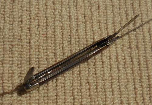 Vintage Cattaraugus ROUND BADGE USA 3 Blade Pocket Knife, Bone Handles L Valley - Picture 13 of 24