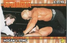 HULK HOGAN vs STING (Rare Sticker Insert Card S2) 1999 TOPPS WCW NITRO AEW