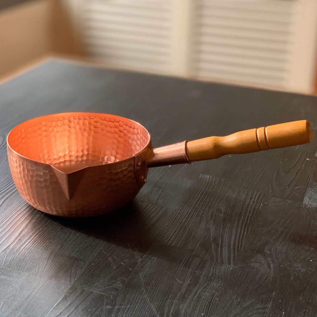 d*9様 アンティーク　Japanned copper バンク　ジャパンカ IIDAYA Original Pure Copper Yukihira Nabe Japanese Pot Pan Medium