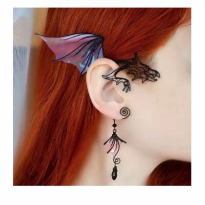 WEVENI Acrylic Fantasy Dragon Earrings - Dangle Dragon Earrings, Colorful Dinosaur Jewelry, Western Aesthetic Gift For Women - View #14