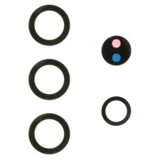 Glass Camera Lens Set Back Set of 5 for Samsung Galaxy S21 Ultra Black Replace