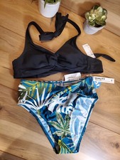 CUPSHE Bikini Two Piece Swimsuit Bathing Suit Size: XS High Rise Knot Halter NEW