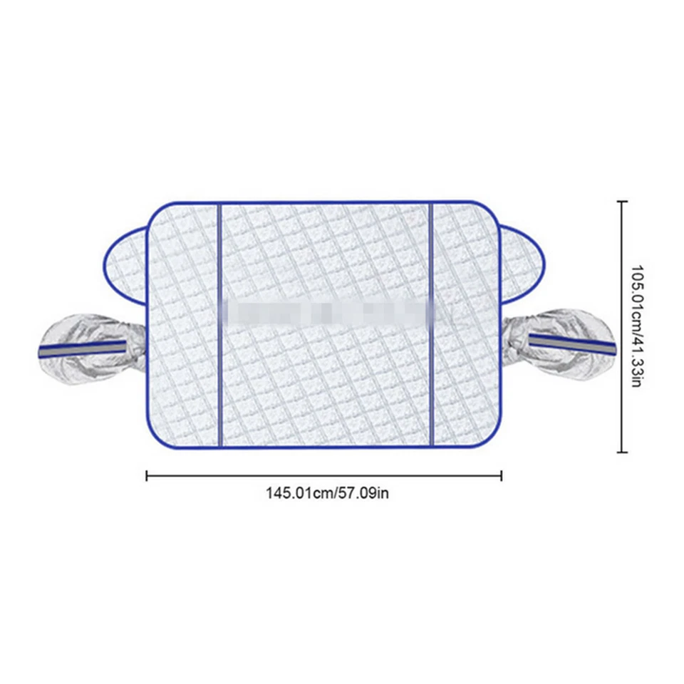 Car Windshield Snow Cover Sun Shade Winter Dust Rain Ice Frost Guard Protector Foto 3 de 4