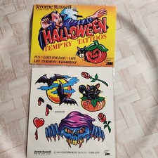 Vtg 1993 Jerome Russell Halloween temporary tattoos