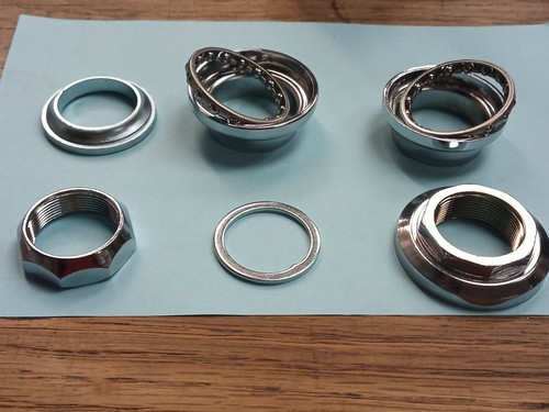 CHROME 1" THREADED HEADSET BEARING KIT BICYCLE bmx LOWRIDER road Cruiser - Picture 4 of 8