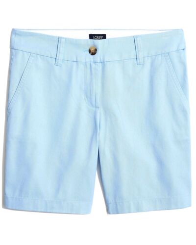 J.Crew 7” Inseam Classic Chino Shorts Pale Chambray Blue Size 16 - Picture 1 of 9