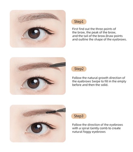 Eyebrow Pencil With Brush Long Lasting Waterproof Black Gray Coffee Eye Brow Pen - Picture 7 of 16