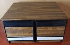 Vintage 40 Cassette Wooden Holder Storage Box Made In Taiwan
