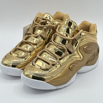 gold basketball shoes