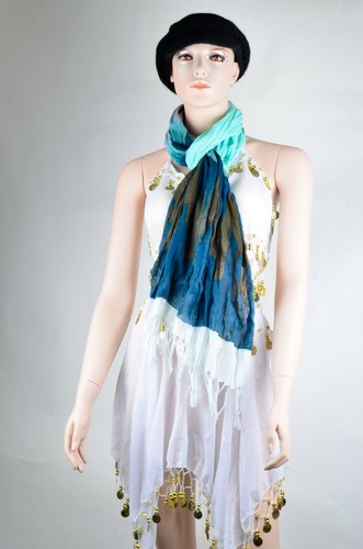 Frangia a goccia casual inchiostro 100% cotone multicolore moda comfort caldo - Foto 7 di 7