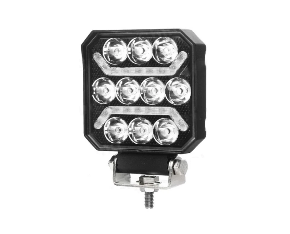 4x Feux Longue Porteé LED 12-24V 15W Spot+Veilleuse Ambre Rouge VTT 4x4 Camion - Photo 2/4