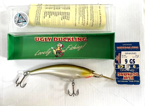VINTAGE UGLY DUCKLING LURES PACK OF 1 NO. 9 GS SINKING 30 YEARS OLD HAND MADE