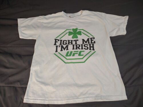 Vintage Y2K UFC Fight Me Irish 4 Leaf Clover Tshi… - image 1