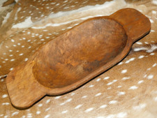 Carved Wooden Dough Bowl Primitive Wood tray Trencher Rustic Home Decor 26 3/4"