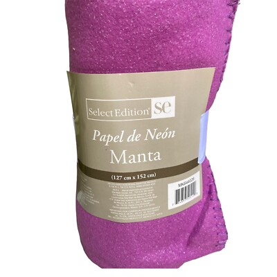 Select Edition Purple Glitter Fabric Mat Blanket 50X60 inches