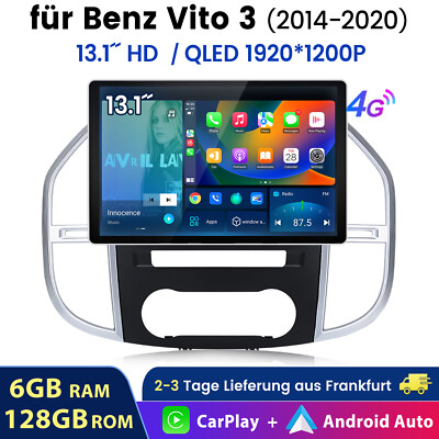 Für Mercedes Benz Vito W447 2014-2020 13.1'' Autoradio Carplay Android 13 6+128GB