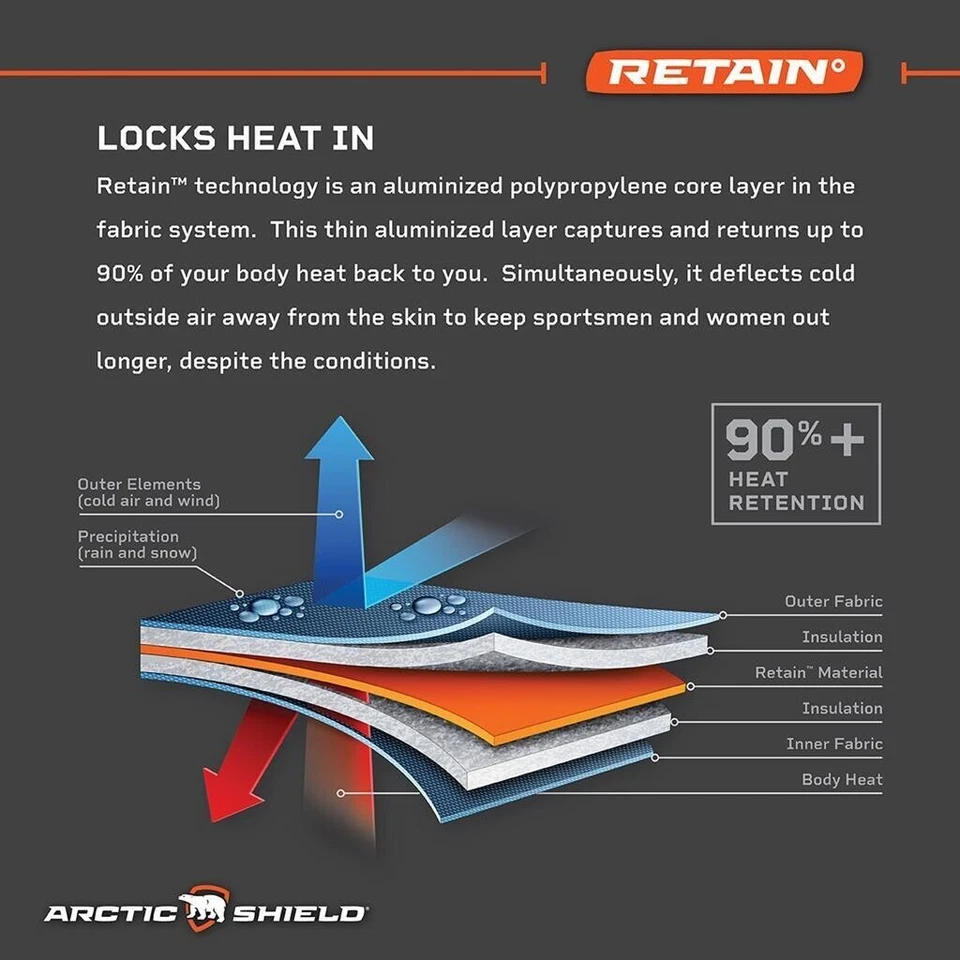 Arctic Shield Classic Elite Waterproof Blaze Orange Hunt Bibs - Image 2 of 3