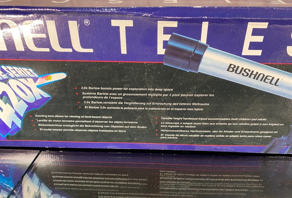 Bushnell Deep Space 420X #78-9512 60mm Refractor Telescope w/Hardwood Tripod - Image 4 of 4