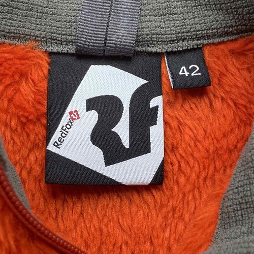 RED FOX Outdoor Equipment Lator Jacket Soft Sherpa Full Zip Brick Red Asphalt XS - Picture 3 of 6