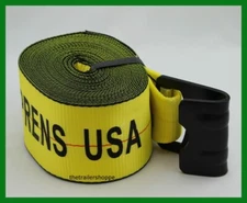 Ratchet Strap Cargo Control Tie Down Fastener Flat Hook 4" X 30" -Set of 2