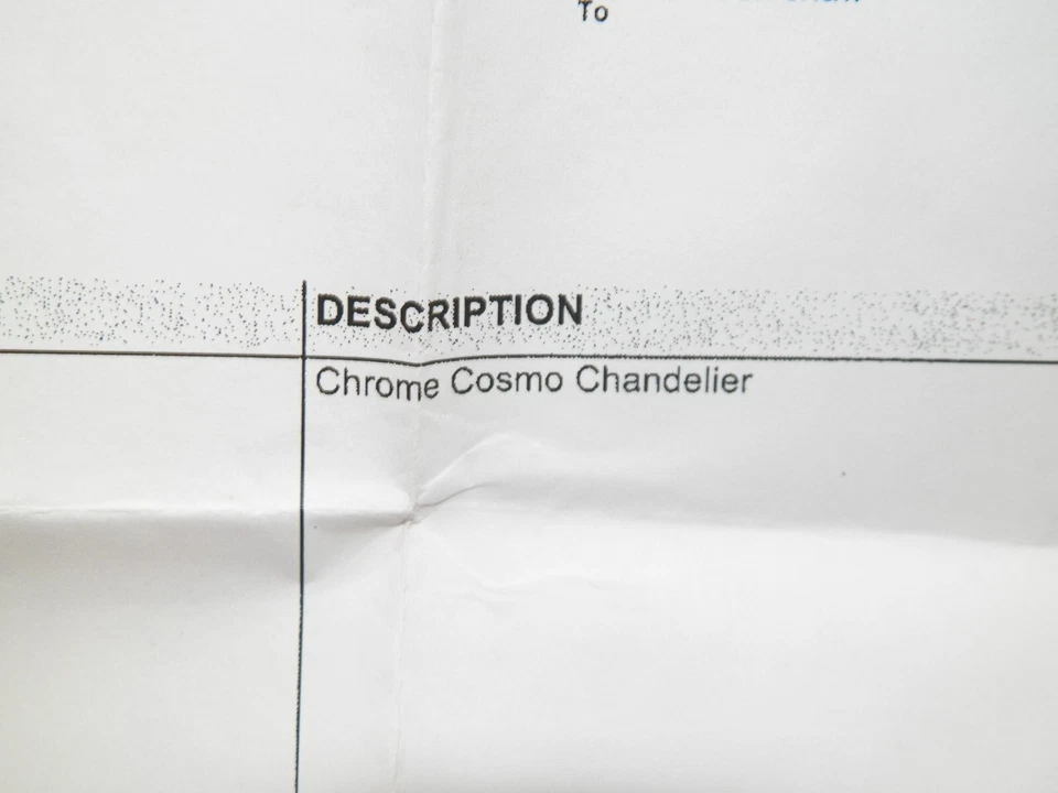 Nueva araña cromada AF Lighting Cosmo 7743-1H Foto 2 de 2