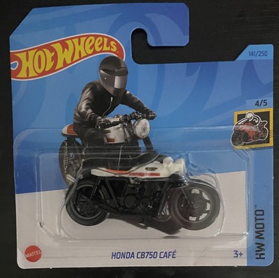 Hot Wheels HW Moto 4/5 Honda CB750 Cafe 141/250 New For 2023 White/Orange