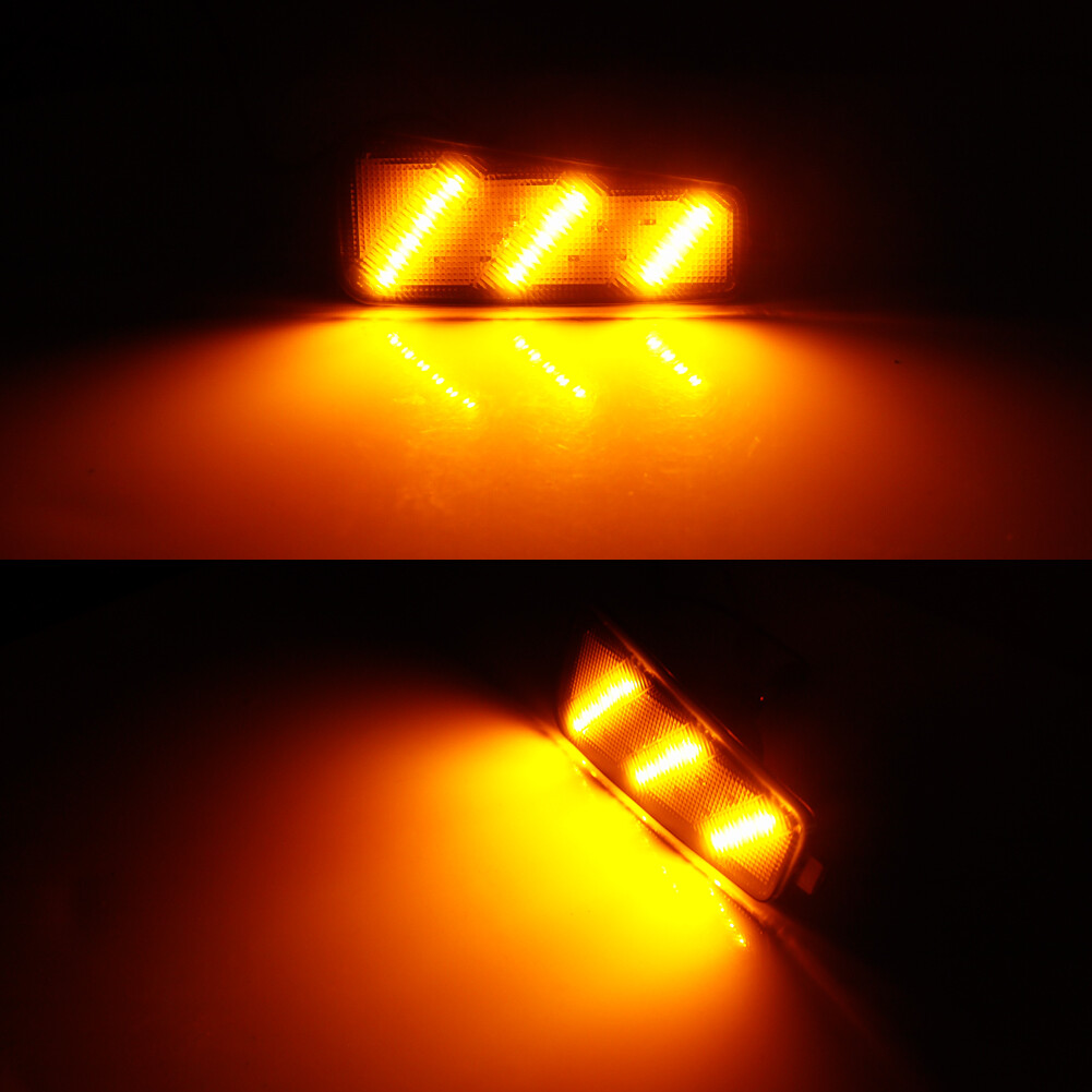 Smoked Lens Amber LED Front Bumper Side Marker Lights – For 2006-2011 Chevrolet HHR