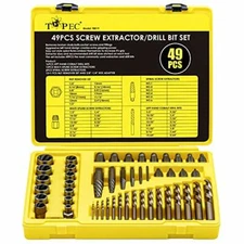 49pcs Screw Extractor/drill Bit Set Professional Remove Set For Removing Broken 