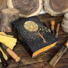 Handmade Leather Tree Notebook Vintage leather journal Mystical Writing Diary