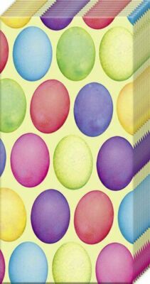HAPPY EASTER EGGS grüne Papiertasche Neuheit Taschentücher 21 cm sq 4-lagig 2 Packungen