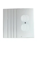 5 Pack Outlet Cover Built-In LED Night Light Bulbs Wall Plate Rounded Receptacle