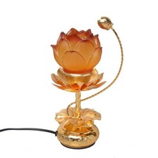 Buddhist Supplies Led Crystal Glass Lotus Lamp Buddha Buddha for Buddha Buddha