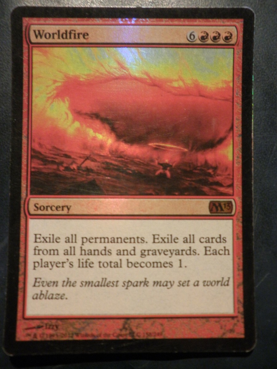 mtg magic 2013 m13 worldfire FOIL ENGLISH mondefeu premium | eBay