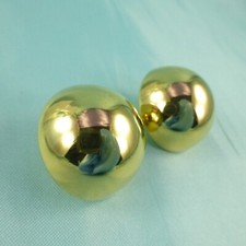 Round Gold Tone Post Earrings Chunky Hollow Geometric Hollow Classy