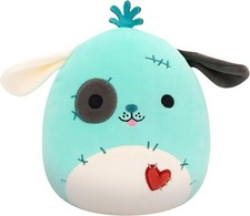 Squishmallows Original 7.5-Inch Halloween Dookdook the Teal Patchwork Dog