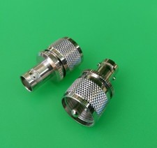  2 PCS UHF PL259 Male to BNC Female Connector - USA Seller