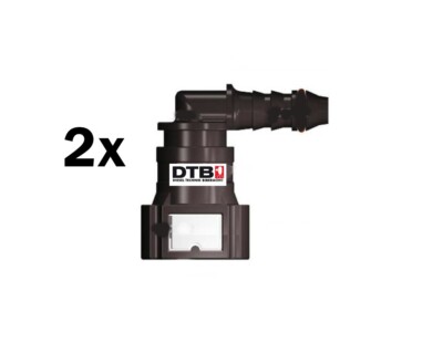2x Stardiesel Kraftstoffleitung Verbinder - L-Winkel 7,89mm Für 8mm Schlauch
