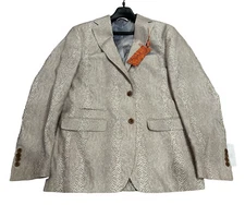 NEW Tallia Orange Mens Slim-Fit Reptile Snake Skin Sport Coat Size Medium NWT