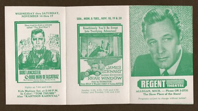 Regent Theater Handbill Flyer Advertisement, Vintage 1962 Alfred Hitchcock