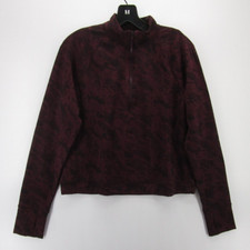 Spyder Sweatshirt Women Medium Purple Active Pullover 1/4 Zip Crop Outdoor Logo