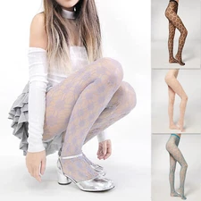 Women's Fashion Waist High Stockings Jacquard Fishnet Pantyhose Tights Pattern