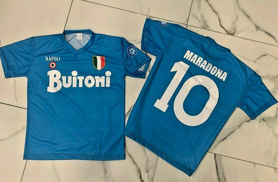 1 maglia MARADONA NAPOLI BUITONI EL PIBE DE ORO + PORTACHIAVI DIEGO armando