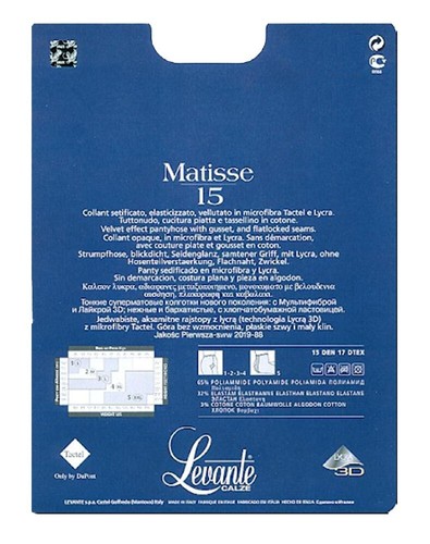 Women's tights LEVANTE 15 den microfibre all-sheer flat seam item MATISSE 15 TIG - Picture 5 of 19