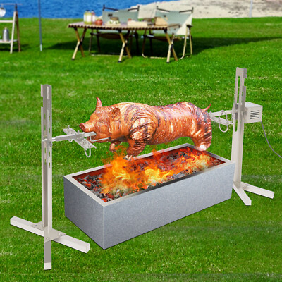 30kg Spit Hog Roaster BBQ Lamb Goat Rotisserie Spit Roast Grill