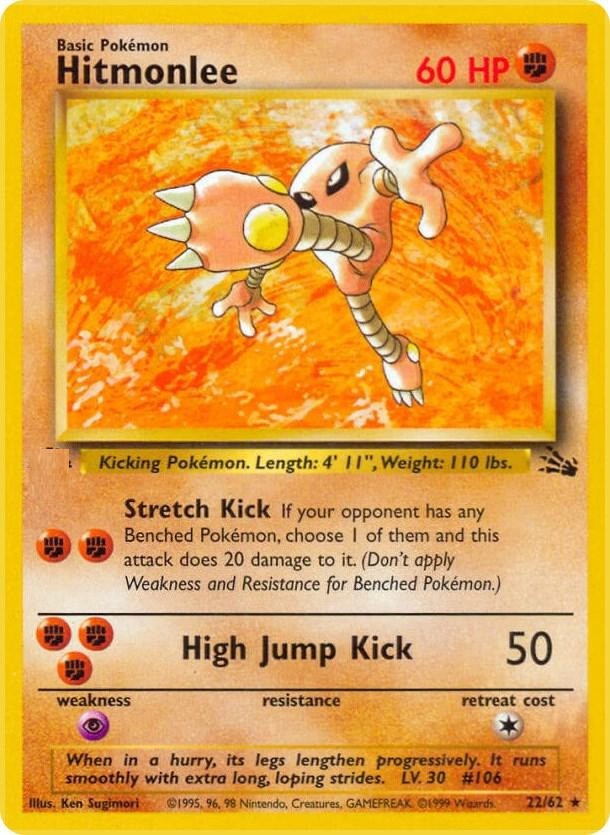 Hitmonlee LP #22 Fossil PKM