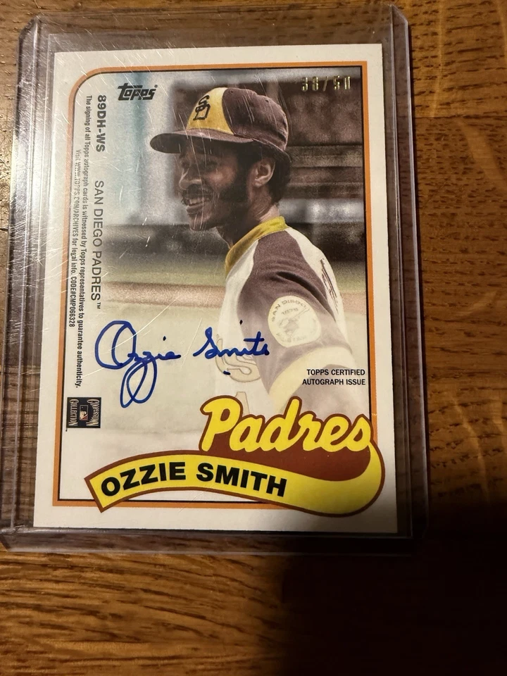 2023 Topps Archives Auto Ozzie Smith, Dave Winfield #89DH-WS Blue Foil /50 (AU) - Image 2 of 2